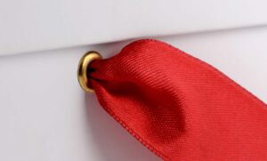 Metal Eyelets with Ribbons